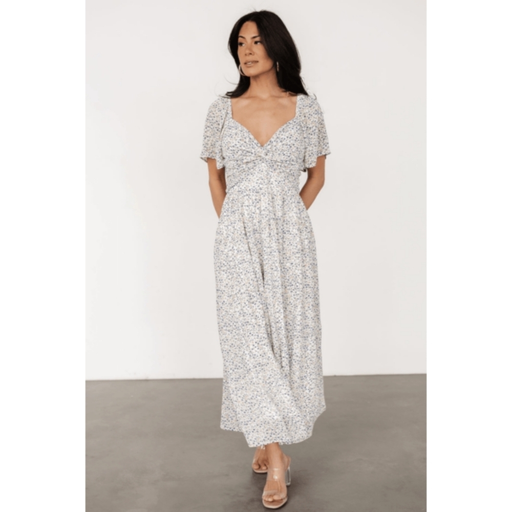 Baltic Born White Floral Maxi Dress